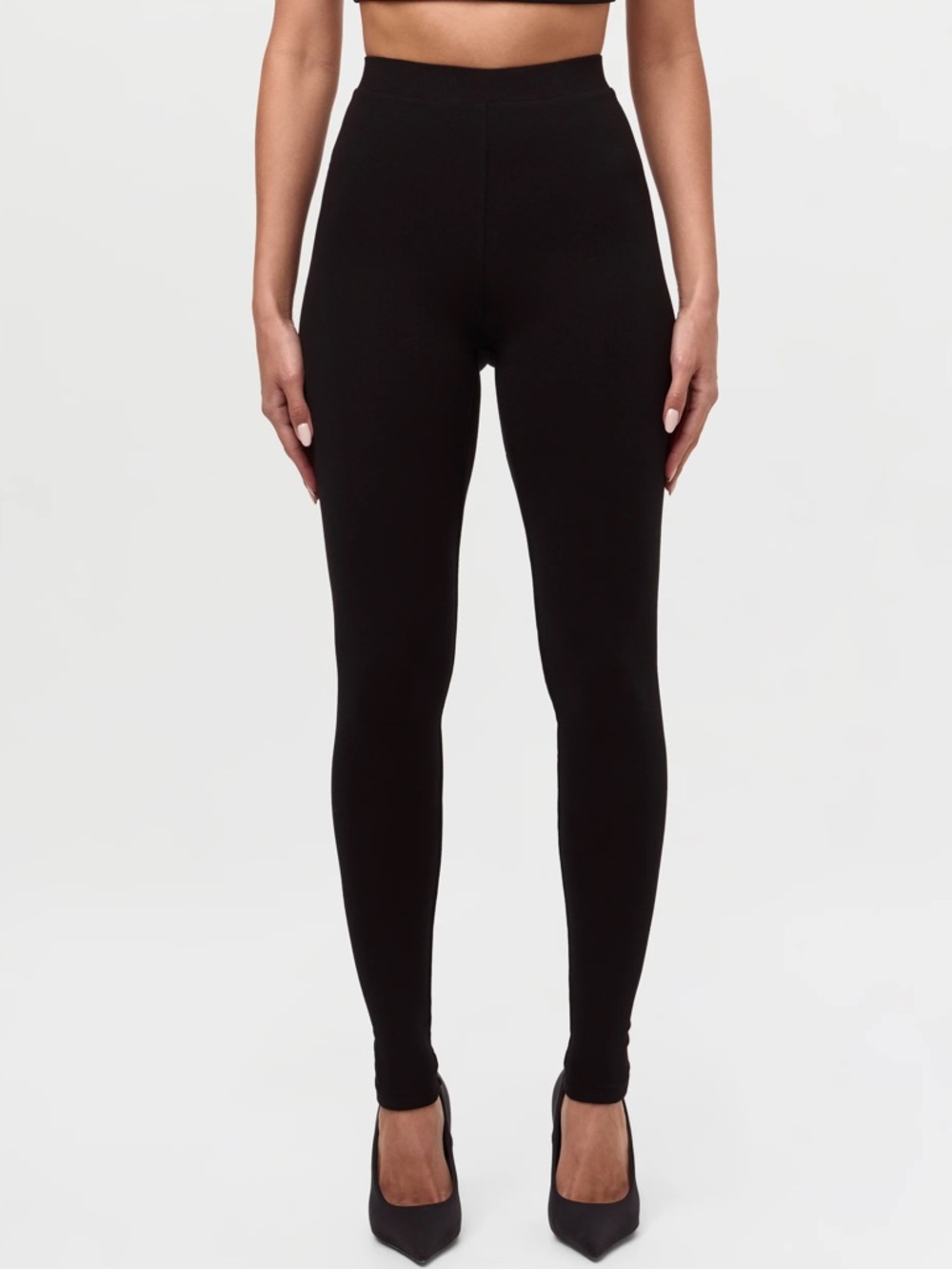 NWT naked wardrobe black ribbed high waisted leggings medium
